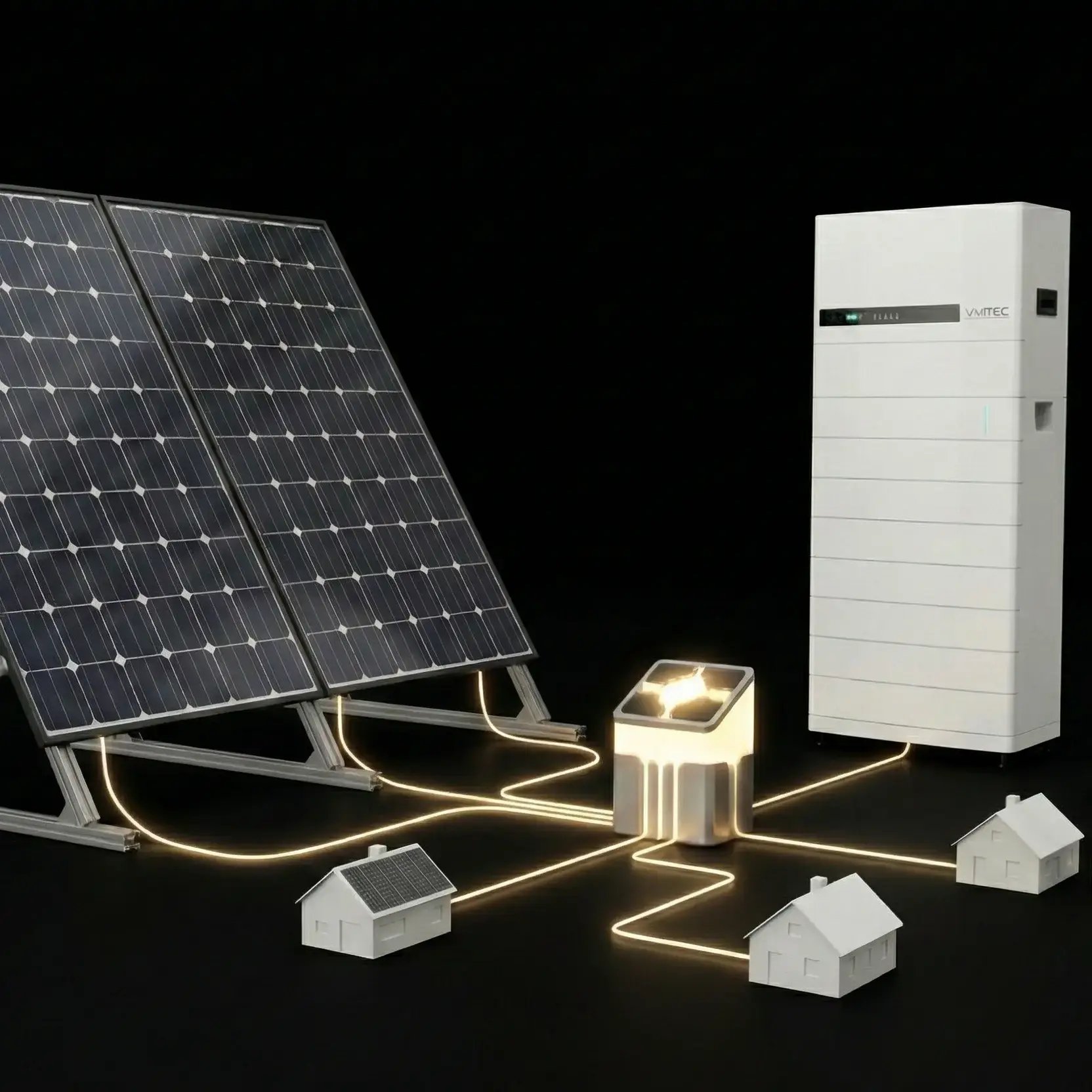 PV Panel mit Batteriespeicher